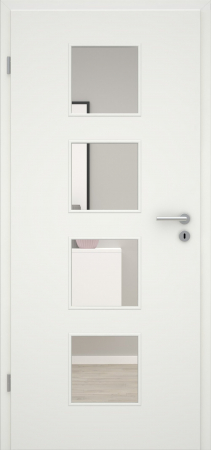 Zimmertür Türblatt CPL Weißlack 9010 mit Lichtausschnitt